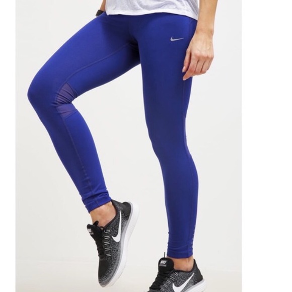 nike running tights blue